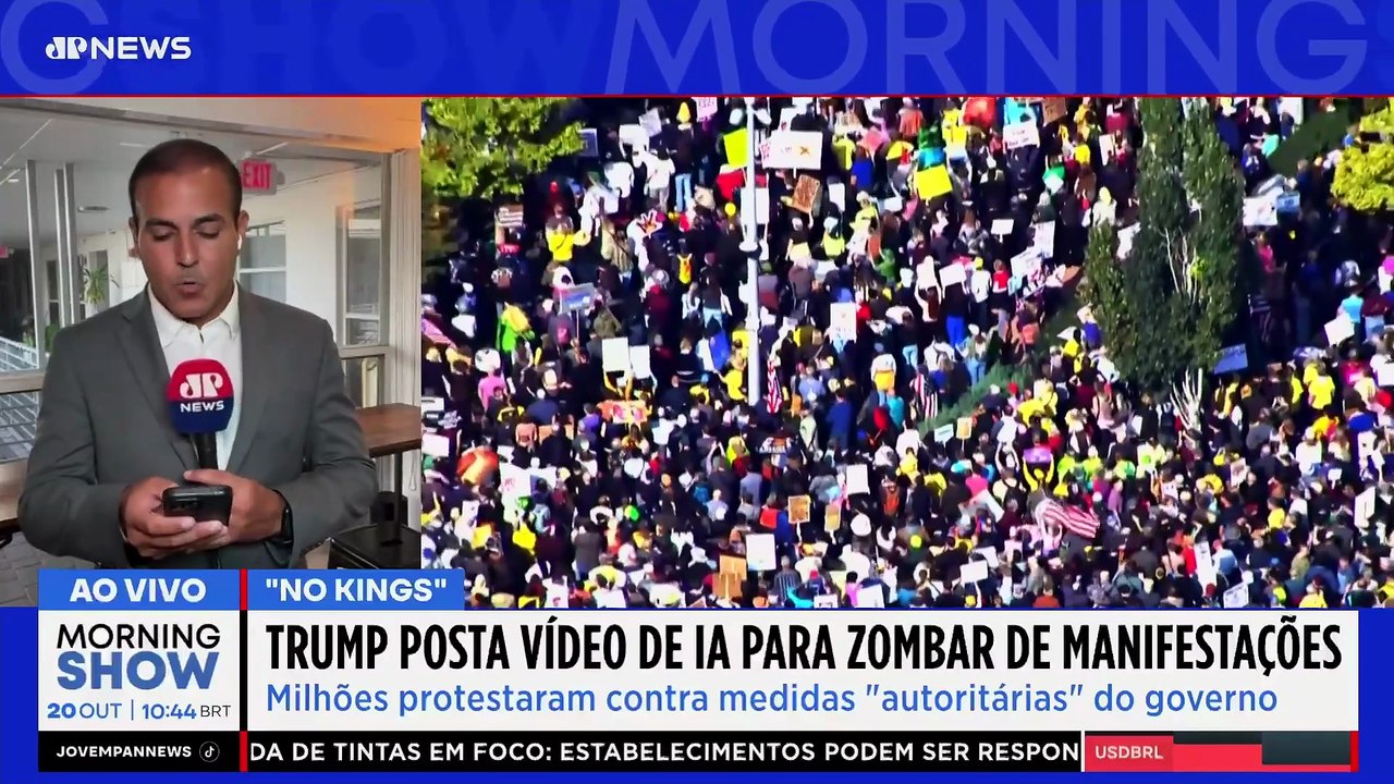REI TRUMP! Presidente dos EUA REAGE a PROTESTOS com vídeo de IA; ENTENDA