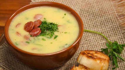 Caldo de Mandioquinha com Linguiça Defumada - ED