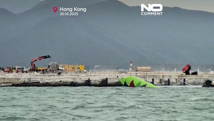 Avião de carga derrapa na pista de Hong Kong e mata dois trabalhadores do aeroporto