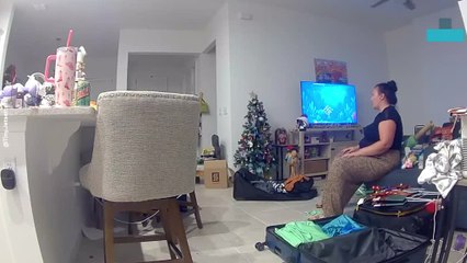 Home Security Captures Spectacular Fall