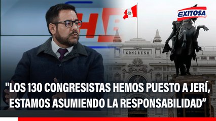 Carlos Zevallos: "Los 130 congresistas hemos puesto a José Jerí y estamos asumiendo la responsabilidad en los hombros"