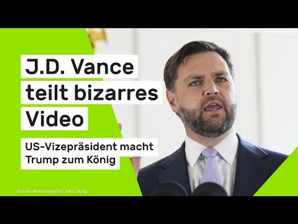 J.D. Vance teilt bizarres Video: Sie knien vor ihm nieder - US-Vizepräsident macht Trump zum König