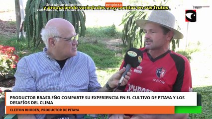 PRODUCTOR BRASILEÑO COMPARTE SU EXPERIENCIA EN EL CULTIVO DE PITAYA Y LOS DESAFÍOS DEL CLIMA