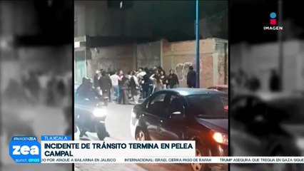 Incidente de tránsito termina con una pelea campal en Tlaxcala