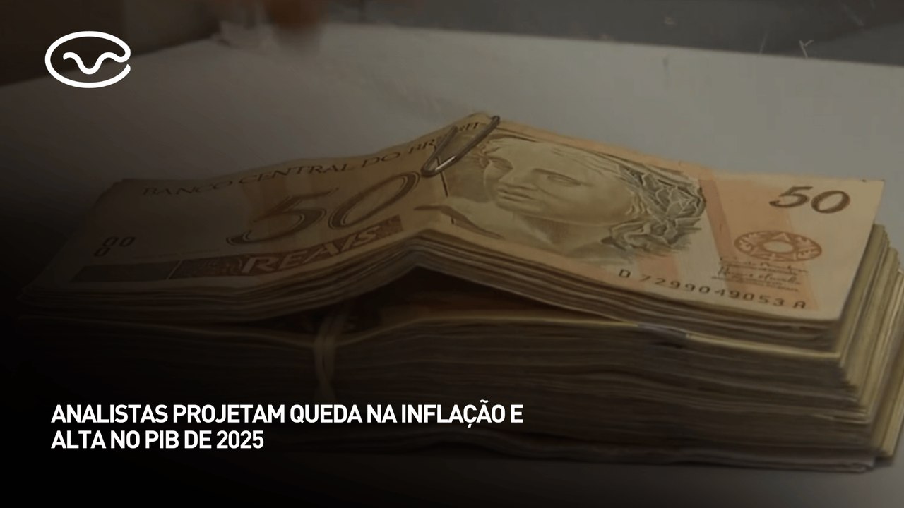 Analistas projetam queda na inflação e alta no PIB de 2025