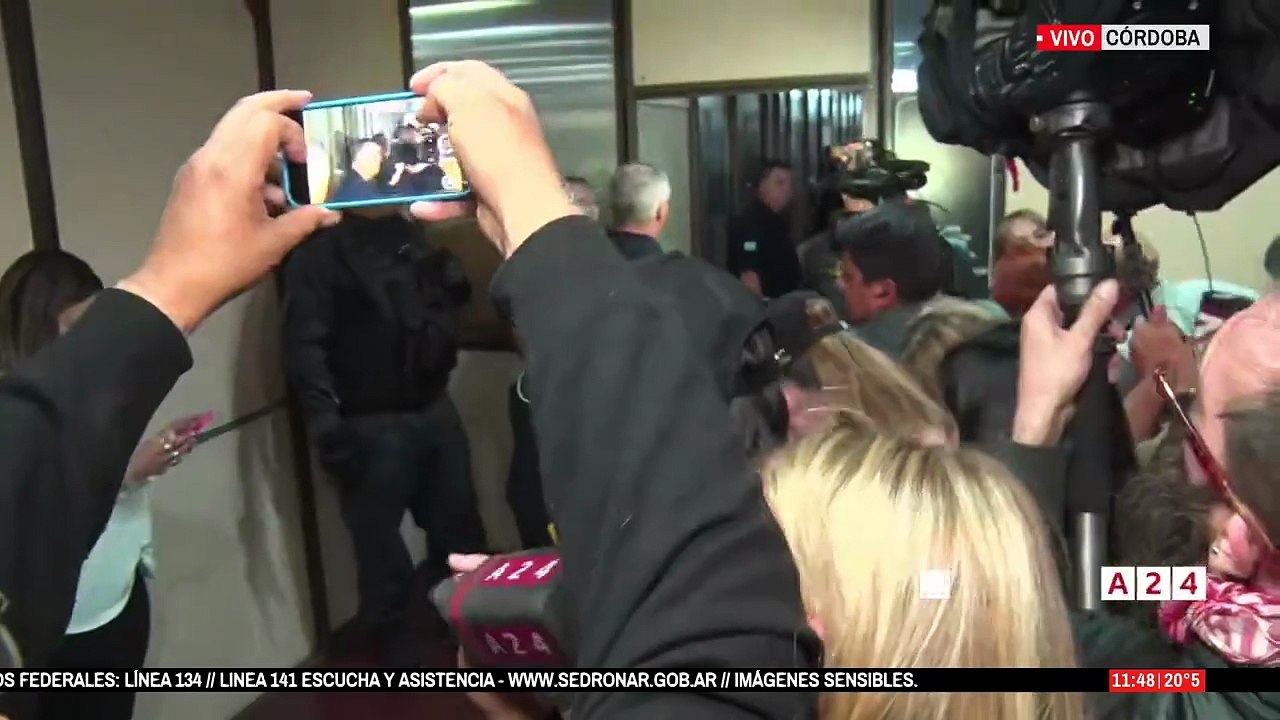 Pablo Laurta llegó a los tribunales de Córdoba y aseguró que está "en paz" porque ahora su hijo "está a salvo"