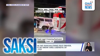 Lalaking nanapak ng nakaalitang bus driver, suspendido nang 90 araw ang lisensya at ipinatatawag ng LTO | Saksi