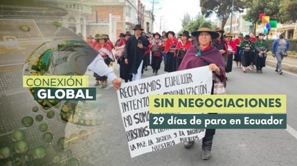 Gobierno ecuatoriano no retomará diálogos pese a 29 días de paro