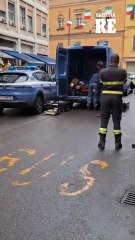 Allarme bomba  a Reggio Emilia: il momento della deflagrazione