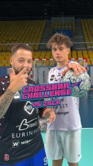 Cross bar Challenge Vs @zach_mp4 ! 🥅💥 #handball #hand #handballplayer #challenge