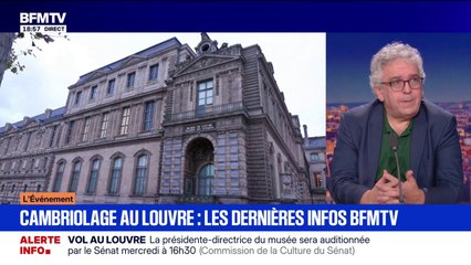 Louvre: "Il y a un mois, cette porte-fenêtre avait un problème d'alarme", affirme Didier Rykner, fondateur de la Tribune de l'Art