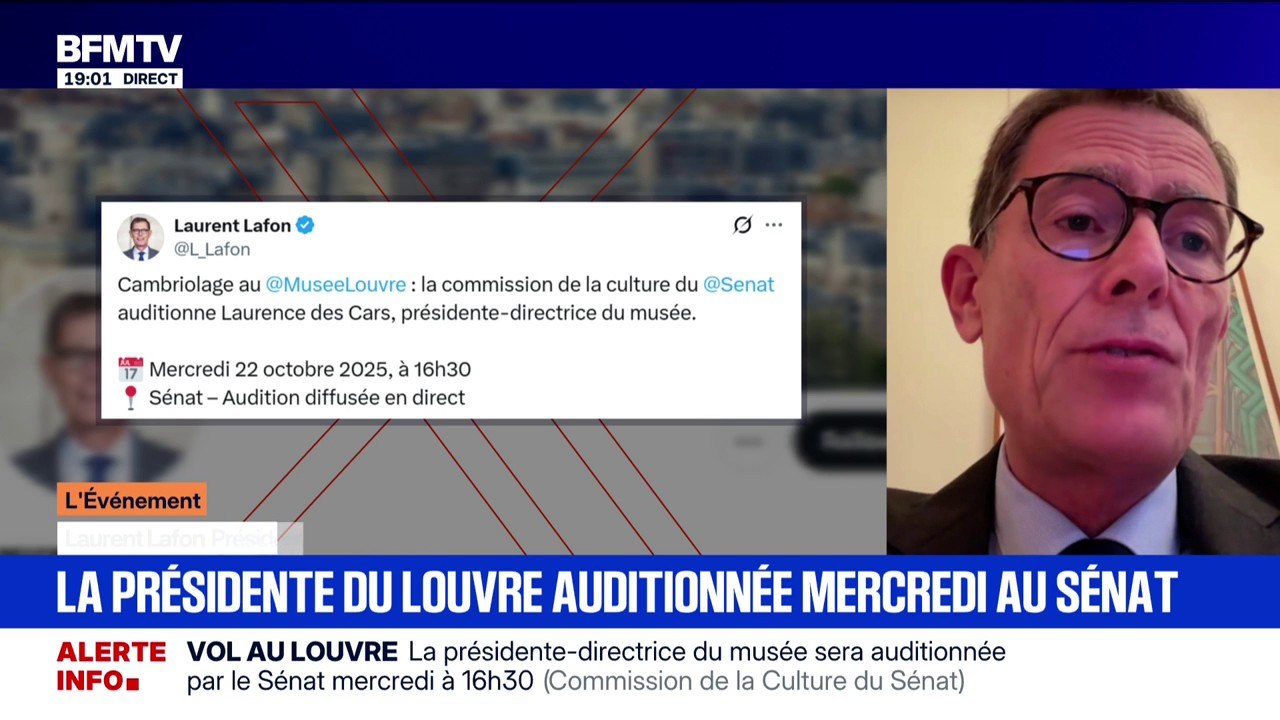 Laurent Lafon, sénateur LR auditionnera Laurence des Cars, directrice du Louvre, ce mercredi