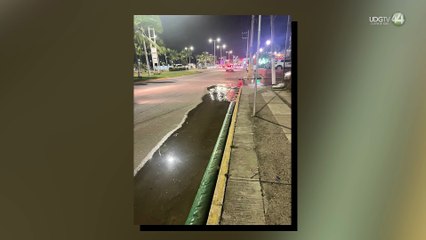 Miles de litros de agua se desperdician en Vallarta por obras que perforan mantos freáticos