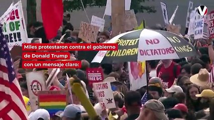 "¡No a los reyes!": protestas masivas en EE. UU. contra el gobierno de Trump