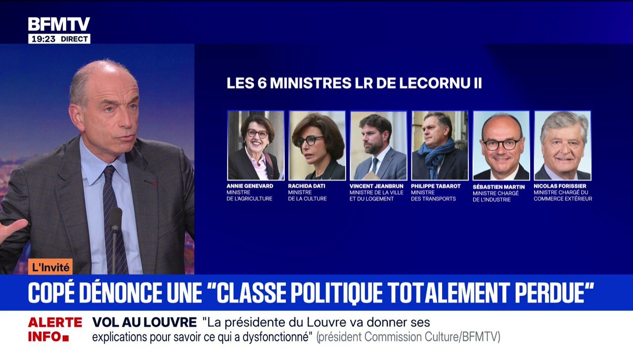 Gouvernement Lecornu: Jean-François Copé dénonce une "folie fiscale" et une suspension de la réforme des retraites "dingue"