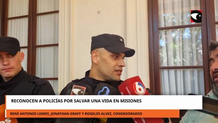 Reconocen a policías por salvar una vida en Misiones