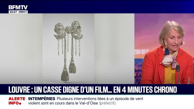 Louvre/bijoux volés: “En réalité, Le Louvre sait à combien c’est estimable puisqu’ils les ont achetés”, indique cette historienne du bijou