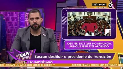 Buscan destituir a José Jeri, presidente de transición en Perú