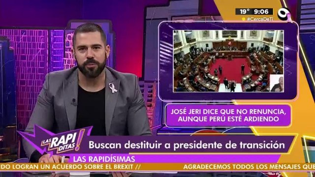 Buscan destituir a José Jeri, presidente de transición en Perú