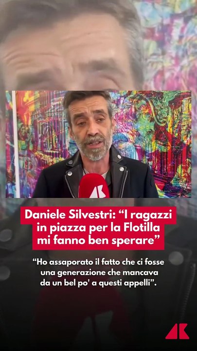 Daniele Silvestri: “I giovani tornano in piazza, e mi fanno ben sperare”