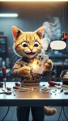 Funny Cat Mechanic Fixes iPhone 17 Pro Max Gone Wrong 😹 | Hilarious Short Story
