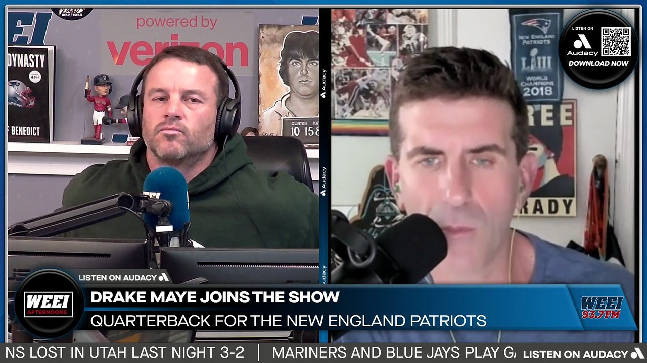 WEEI Afternoons: Drake Maye GUSHES about playing for Mike Vrabel