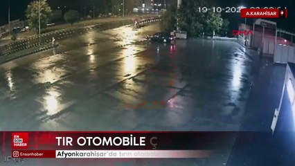 Afyonkarahisar’da tırın otomobile çarptığı kaza