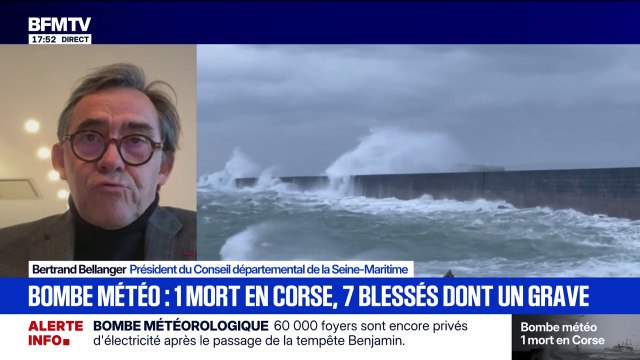 Tempête Benjamin: Un événement climatique impressionnant, avec des rafales jusqu'à 161 km/h , affirme le président du Conseil départemental de la Seine-Maritime