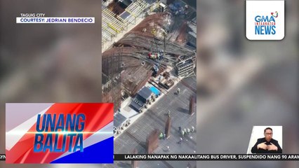 Construction worker, patay sa pagguho ng ginagawang bahagi ng elevator; 3 kasamahan, sugatan | Unang Balita