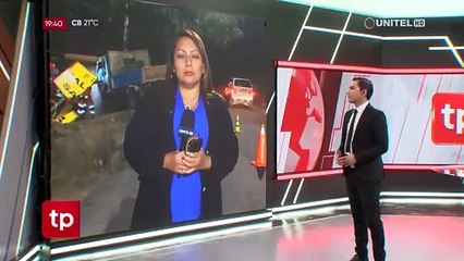 Reportan un fallecido tras choque de un camión contra un poste en una avenida de Cochabamba