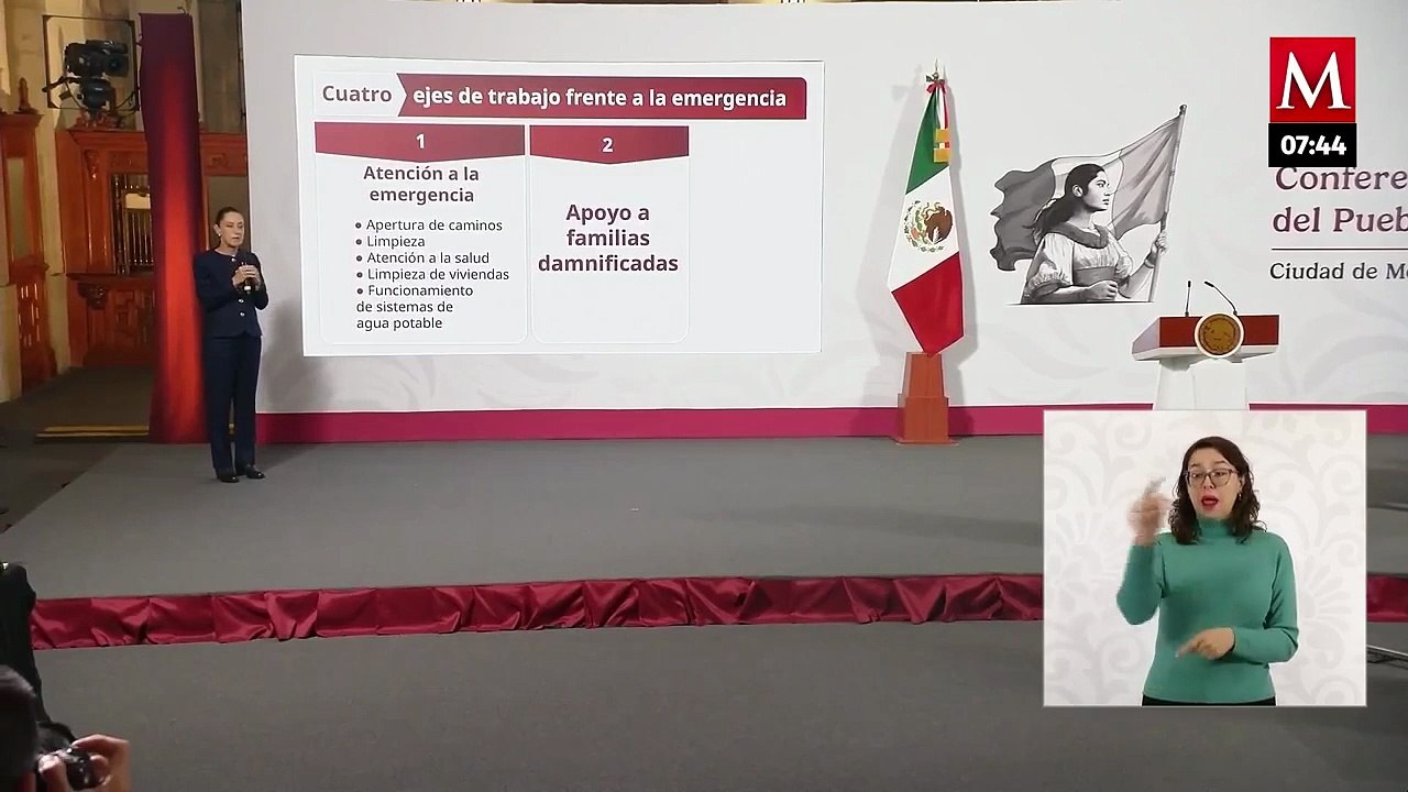 Sheinbaum presenta 4 ejes para atender emergencias por lluvias