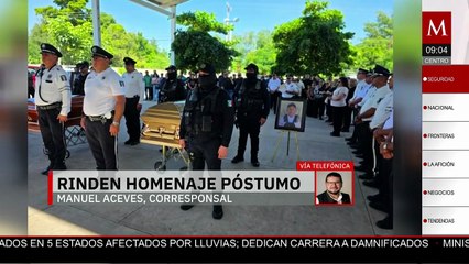 Rinden homenaje póstumo a policías caídos en Sinaloa