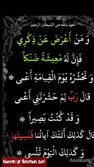 وَ مَنۡ اَعۡرَضَ عَنۡ ذِکۡرِیۡ فَاِنَّ لَہٗ مَعِیۡشَۃً ضَنۡکًا