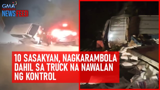 10 sasakyan, nagkarambola dahil sa truck na nawalan ng kontrol | GMA Integrated Newsfeed