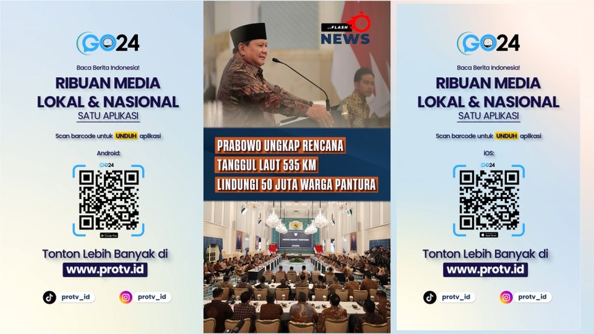 Prabowo Ungkap Rencana Tanggul Laut 535 Km Lindungi 50 Juta Warga Pantura