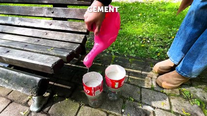 "Trash to Treasure: Make Cement Pots from Cola Bottles!"