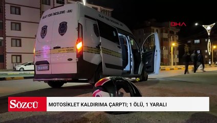 Motosiklet kaldırıma çarptı; 1 ölü, 1 yaralı
