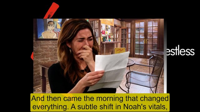 Tessa hugs Noah and cries when he wakes up - breaking up with Daniel The Young A