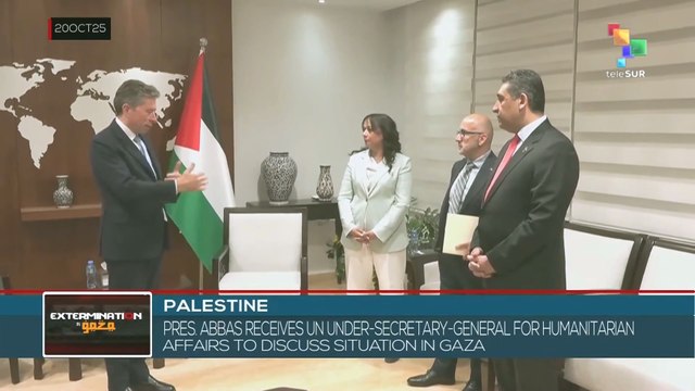 PALESTINE l Pres. Abbas receives un Under-Secretary-General for humanitarian affairs to discuss about Gaza