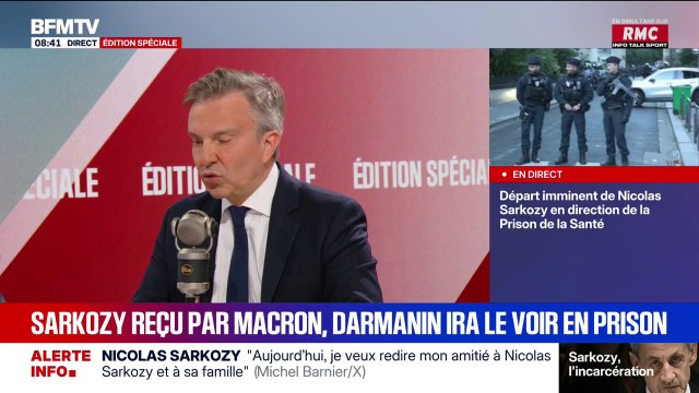 Visite de Gérald Darmanin à Nicolas Sarkozy: Ça ne me semble pas scandaleux , confie l'avocat de l'ancien président