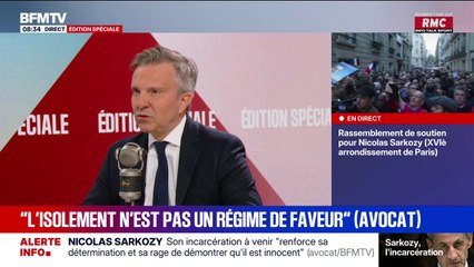 Incarcération de Nicolas Sarkozy: l'avocat de l'ancien président dit "ne pas être totalement serein" quant à ses conditions de sécurité