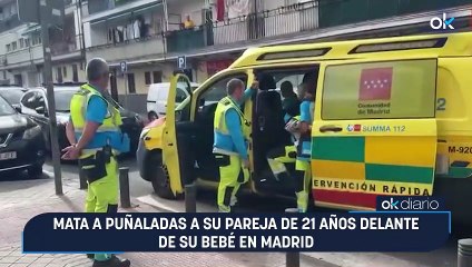 Mata a puñaladas a su pareja de 21 años delante de su bebé en Madrid