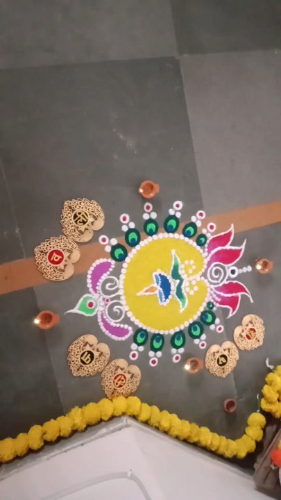 Beautiful rangoli design for #Diwali 🎇