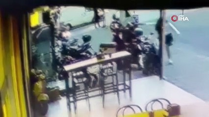 Kontrolden çıkan motosiklet duvara çarptı: 1 yaralı