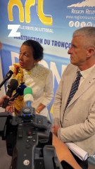Huguette Bello annonce le calendrier final des travaux de la Nouvelle route du Littoral