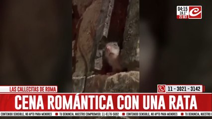 Cena romántica en plena ciudad de Roma termina con la visita menos esperada