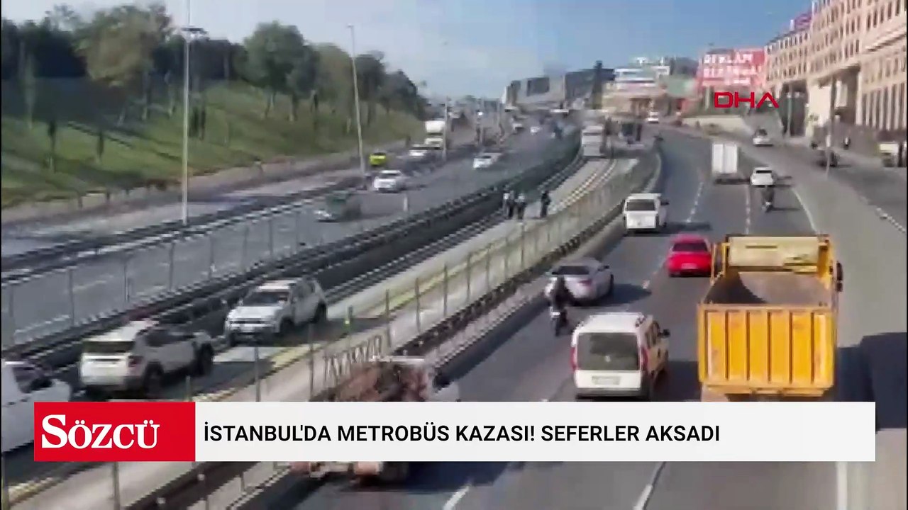 İstanbul'da metrobüs kazası! Seferler aksadı