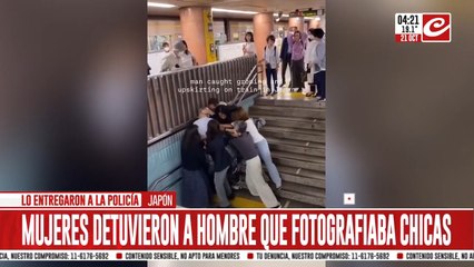Mujeres detuvieron a depravado que fotografiaba chicas en el sute