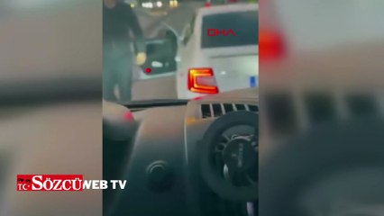 Ümraniye'de trafik tartışmasında aracın camını yumruklayıp kırdı