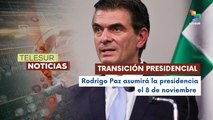 Bolivia inicia transición presidencial, Rodrigo Paz asumirá el 8 de noviembre